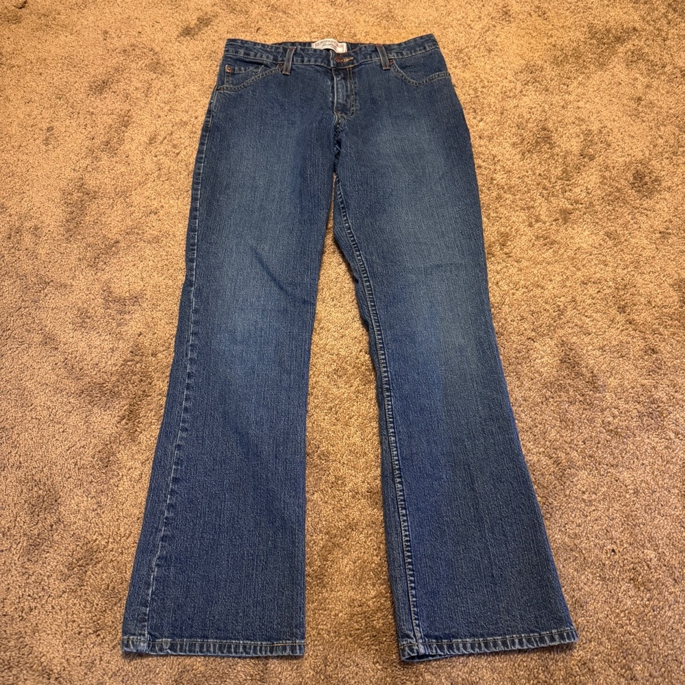 Levis Bootcut Jeans Womens 32 Blue Denim Mid Rise Stretch Pockets Casual